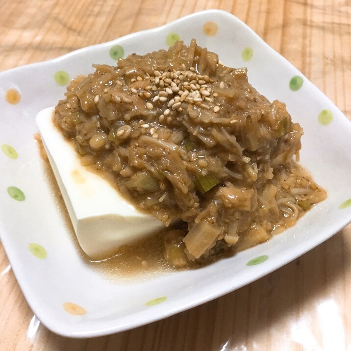 サバ味噌だれやっこ